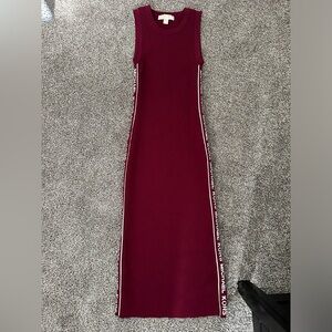 Michael Kors Viscose Merlot Sleeveless Dress